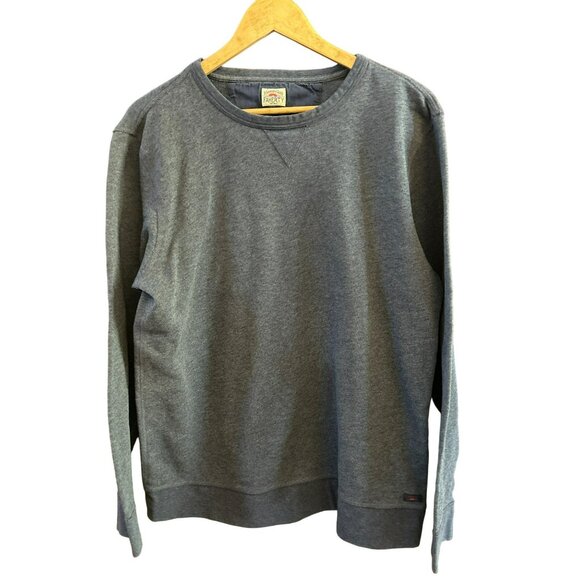 Faherty Men's Heathered Blue Crewneck Sweatshirt Long Sleeve - Picture 1 of 4